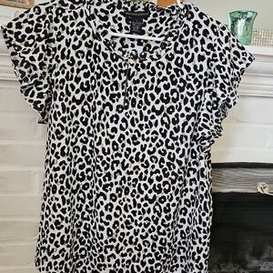 Preswick & Moore Leopard Print Blouse